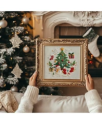 Gnuadz 3 Sets Christmas Embroidery Kit Beginners Santa Tree Pattern Diy Gift