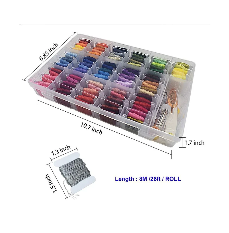 Gnuadz 98 Color Embroidery Floss Cross Stitch Bracelet Thread Kit