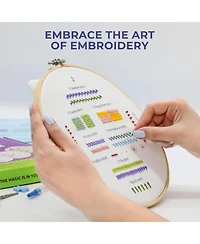 Gnuadz 4-piece Embroidery Kit 29 Stitches Beginners Patterns