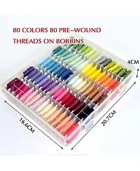 Gnuadz 80 colors Friendship Bracelet String Kit Embroidery Floss Storage Box