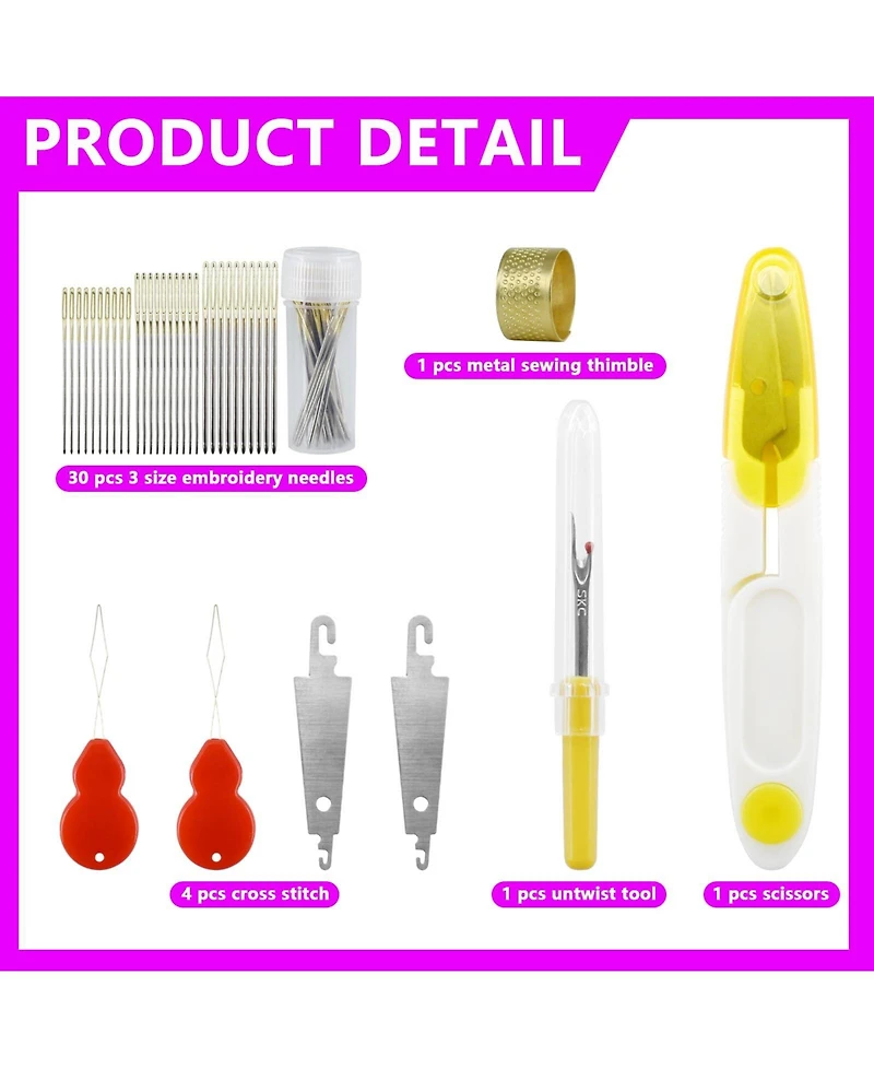 Gnuadz Embroidery Floss Kit Cross Stitch Thread Bracelet String Diy Crafts Tools Organizer Box