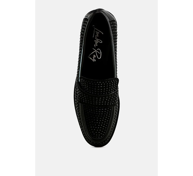 Hobbs Rhinestones Embellished Loafers