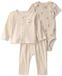 Carter's Baby Boys' Bear Layering Bodysuit, Cardigan and Pants, 3-Piece Set
