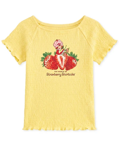 Grayson Threads Kids, The Label Big Girls' Strawberry Shortcake Short Sleeve Smocked Top