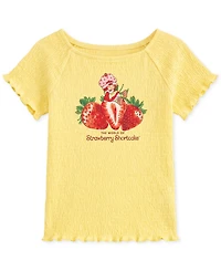 Grayson Threads Kids, The Label Big Girls' Strawberry Shortcake Short Sleeve Smocked Top