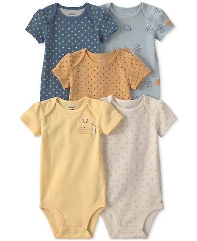 Carter's Baby Girls' Floral Print Bodysuits, 5-Pack