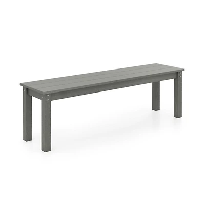 Gouun Steel Frame Garden Bench 55-Inch with Backrest