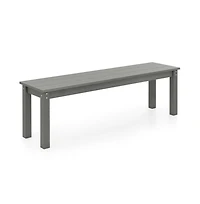 Gouun Steel Frame Garden Bench 55-Inch with Backrest