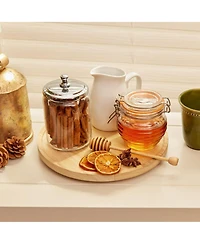 iDesign Set of 3 Round 10.5-Inch Paulownia Wood Lazy Susan Turntable