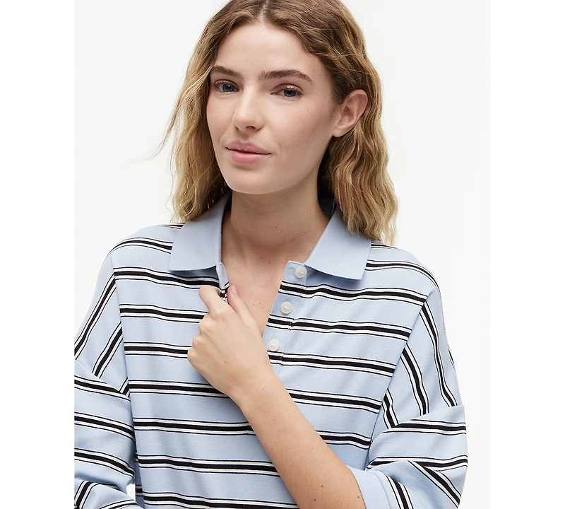 Tommy Hilfiger Women's Multi-Stripe Oversized Polo Shirt
