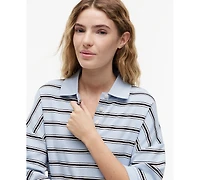 Tommy Hilfiger Women's Multi-Stripe Oversized Polo Shirt