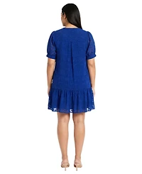London Times Plus Notch Neck Dress