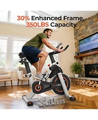 Fed Fitness Magnetic 2.0 Premium Exercise Bike, Ultra-Quiet Strong Magnetic Resistance, 300lb Capacity, Smooth Stationary Bike for Home