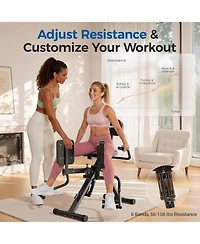 Fed Fitness 2 in 1 Hip Abductor & Adductor Machine for Home Gym, targets glutes and inner thighs with 6 resistance levels and dual foot bars.