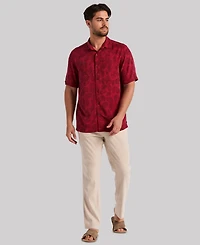Cubavera Men's Tonal Floral Print Shirt