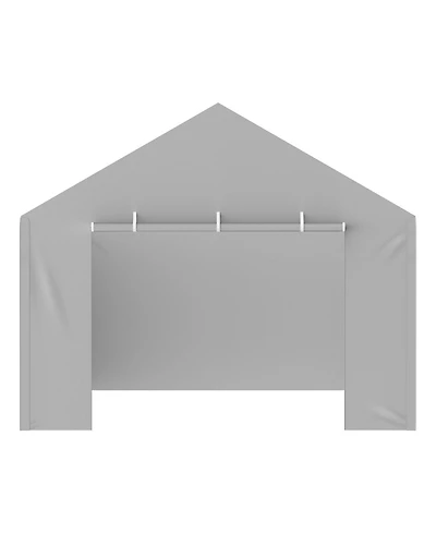 Gouun Carport Replacement Canopy Side Wall 12x20 ft, Heavy-Duty Waterproof Uv-Protected Garage Tent Tarp