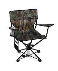 Gouun 360-Degree Silent Swivel Hunting Chair, Portable Foldable Seat with Cup Holder and Storage Pockets