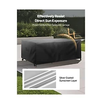 Sugift Patio Furniture Cover 126x63x28 in Rectangular Waterproof Outdoor Sofa Cover