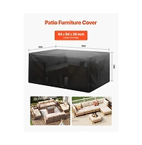 Sugift Waterproof Patio Furniture Cover 94x94x28 in Square Outdoor Table Chair Cover
