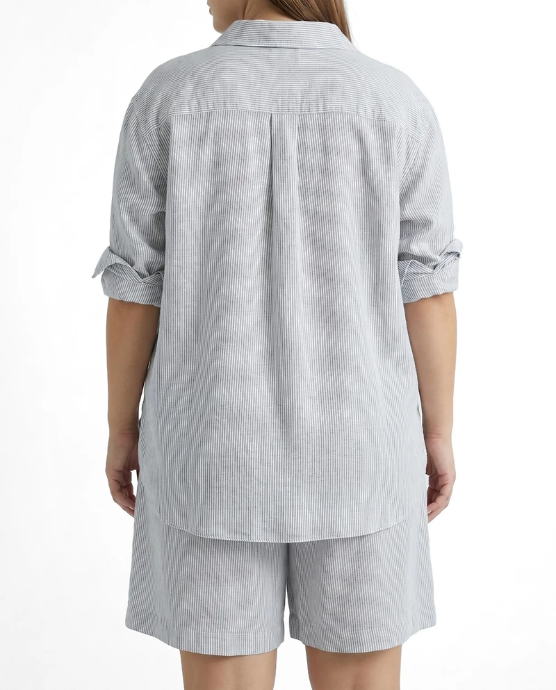 Universal Standard Plus Dawn Linen Hi Low Tunic
