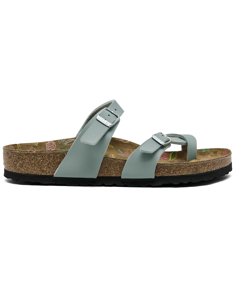 Birkenstock Women's Mayari Birko-Flor Nubuck Floral Footbed Sandals from Finish Line