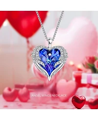Gnuadz Preserved Rose Angel Wings Necklace Gift For Her