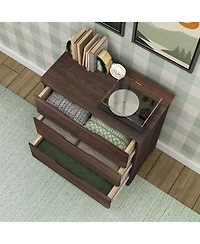 Max & Lily Solid Wood Modern Farmhouse 3 Drawer Dresser.