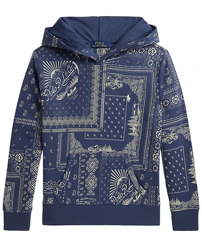 Polo Ralph Lauren Boys' 8-20 Bandanna Print Long-Sleeve Hoodie