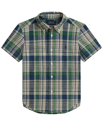 Polo Ralph Lauren Boys' 2T-7 Plaid Cotton Shirt