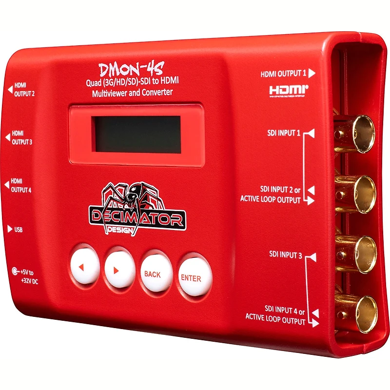 Decimator Dmon-4S Quad (3G/HD/Sd)-Sdi to Hdmi Multiviewer and Converter