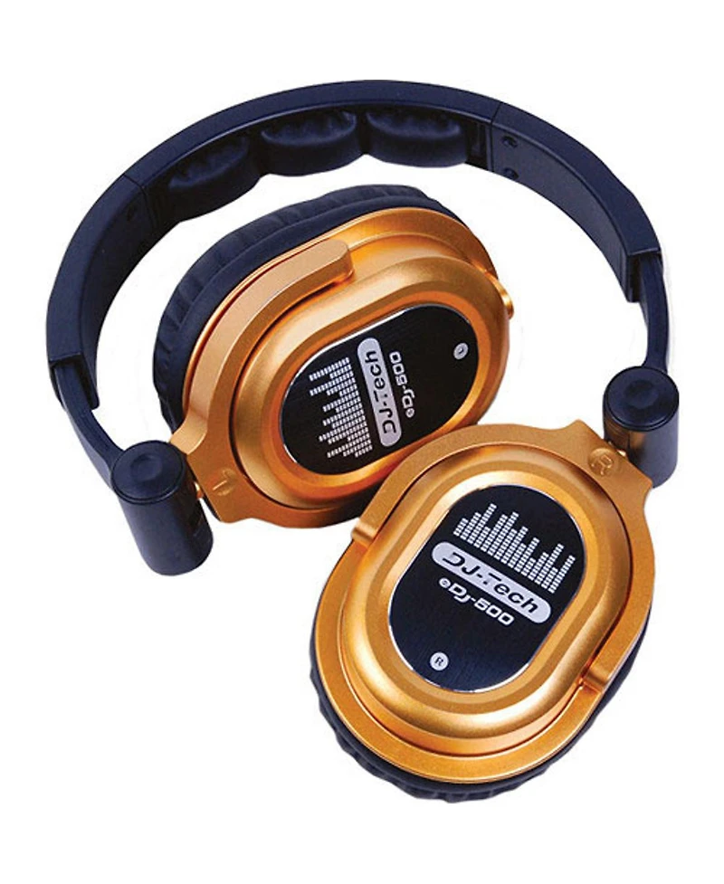 Dj Tech Edj-500 Dj Chris Garcia Professional Headphones with Adapter with Adapter, Gold