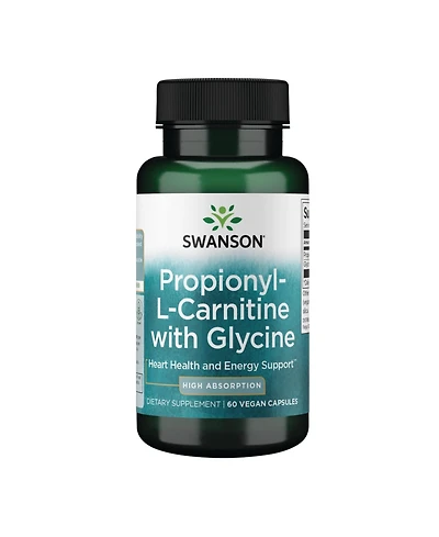 Swanson Propionyl L-Carnitine with Glycine Heart Health and Energy Support, Muscle Strength and Endurance, 60 Veggie Capsules