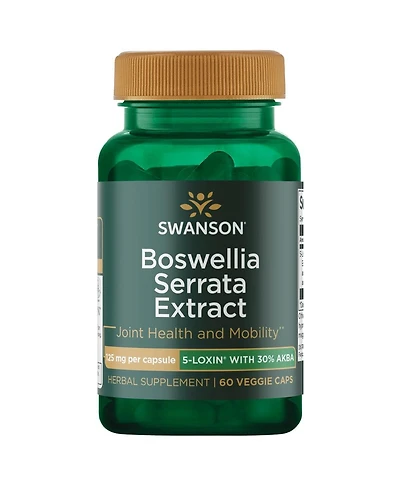 Swanson Boswellia Serrata Extract 125 Milligrams 60 Veg Capsules