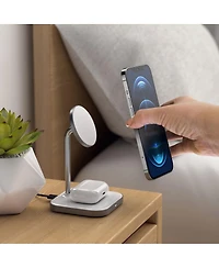 Satechi Aluminum 2-In-1 Magnetic Wireless Charging Stand for iPhone 12/13 and AirPods Pro