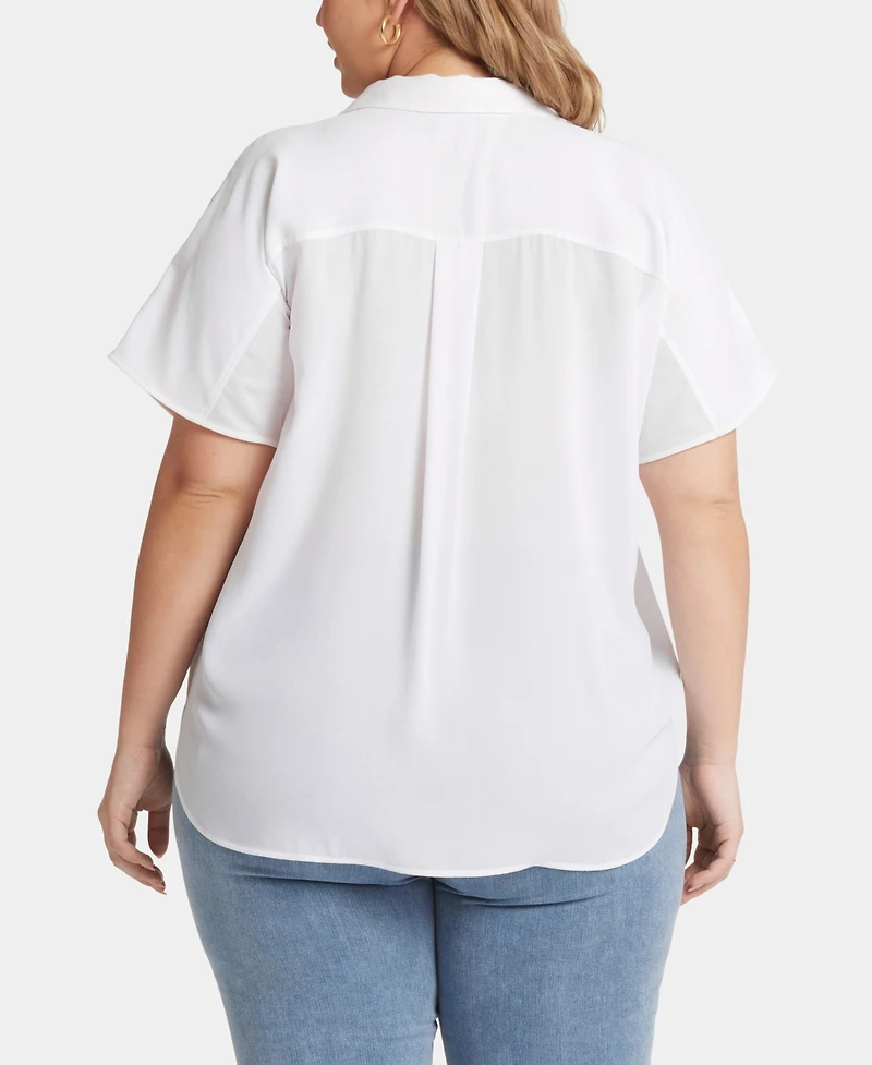 Nydj Plus Size Becky Short-Sleeve Top