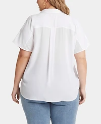 Nydj Plus Size Becky Short-Sleeve Top