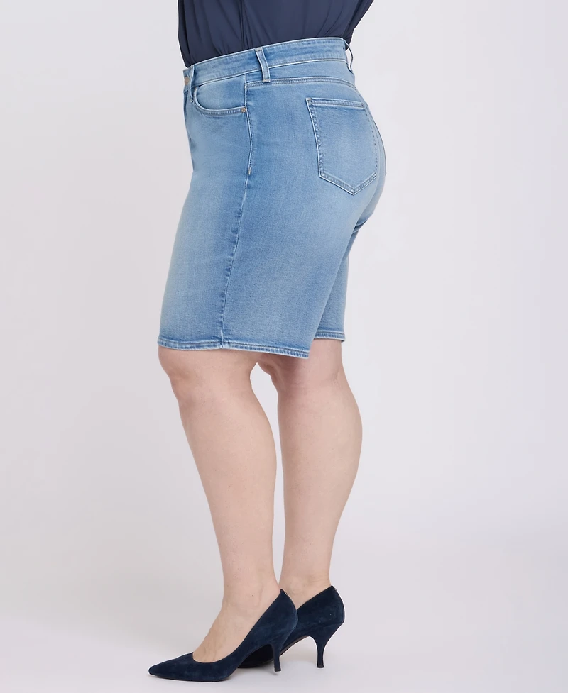 Nydj Plus Lilly Mid-Rise Shorts with Lift Tuck Technology