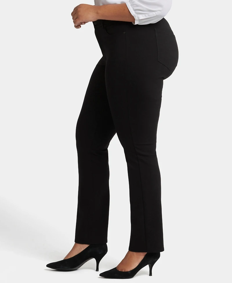 Nydj Plus Marilyn Straight Ponte Pants with Lift Tuck Technology