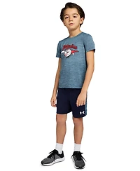 Under Armour Boys' 2T-7 Crewneck T-Shirt and Shorts, 2-Piece Set