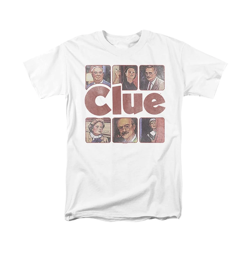 Logovision Men's Clue Characters from 1986 T Shirt