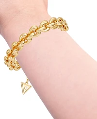 Guess Gold-Tone Crystal Link Chain Bracelet