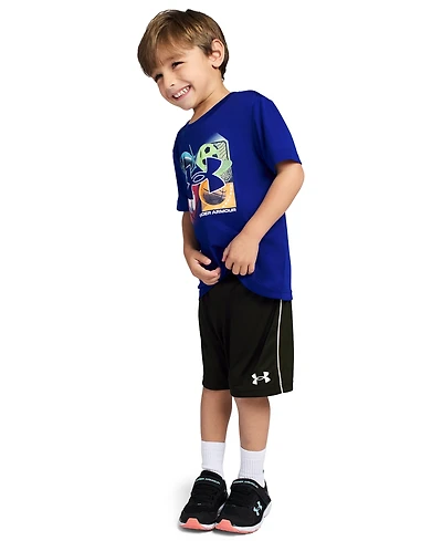 Under Armour Boys' 2T-7 Tech 4Baller T-Shirt and Shorts, 2-Piece Set