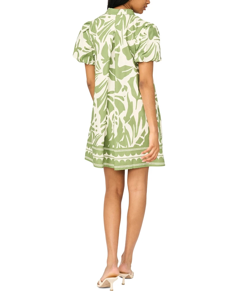 Msk Petite Collared Neck Mini Shift Dress