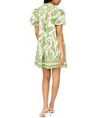 Msk Petite Collared Neck Mini Shift Dress