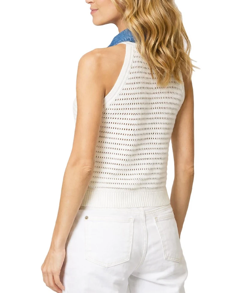 Central Park West Women's Coen Denim Collar Polo