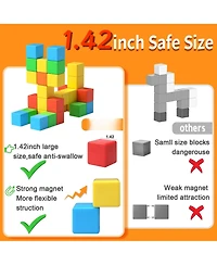 Gnuadz 1.42 Inch 32pieces Magnetic Blocks Building Cubes Kids Learning Toys Gifts