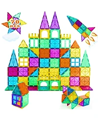 Gnuadz 70pcs Magnetic Tiles Educational Building Blocks Set