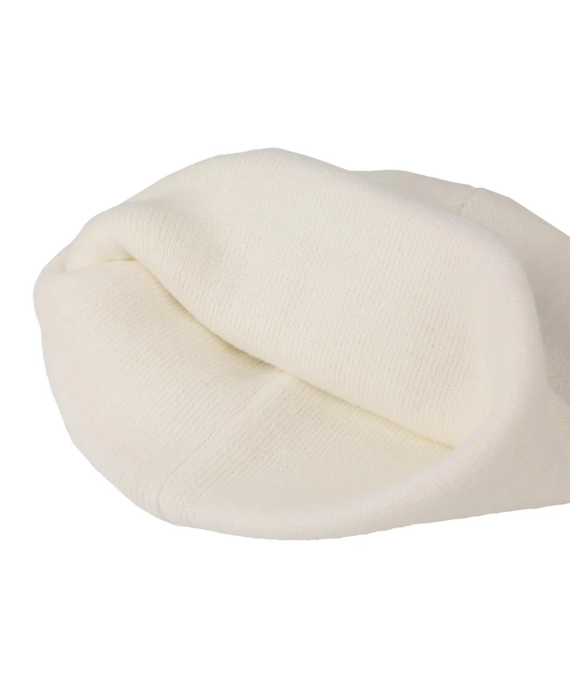 Kpop Demon Hunters Men's Saja Boys White Cuff Knit Beanie