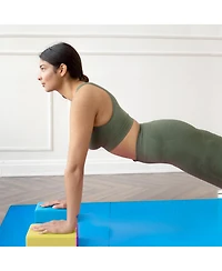 BalanceFrom Fitness GoGym 6' x 2' x 1.5" Folding 3 Panel Exercise Gym Mat, Blue