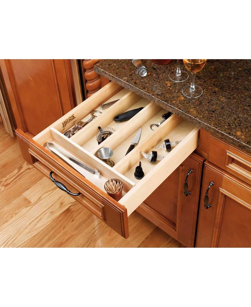 Rev-a-Shelf Wood Trim to Fit Drawer Organizer Insert, 18.46"W x 21.97"D, 4WUT-1
